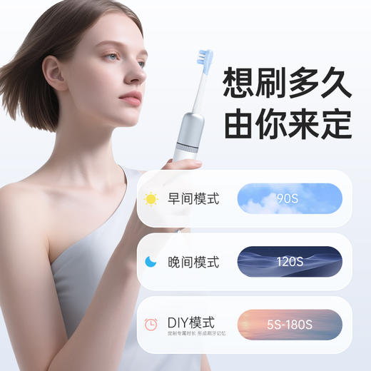 高频磁悬浮抛光，刷出“牙齿原生白”！纳美科学 磁悬浮智感电动牙刷 高效洁齿 温柔护龈 2色可选 商品图4