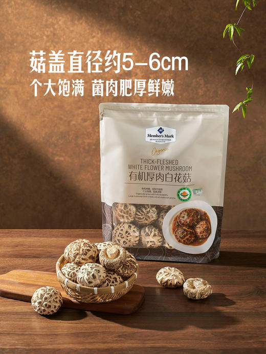 MM 山姆 Member's Mark 有机厚肉白花菇 300g 商品图1