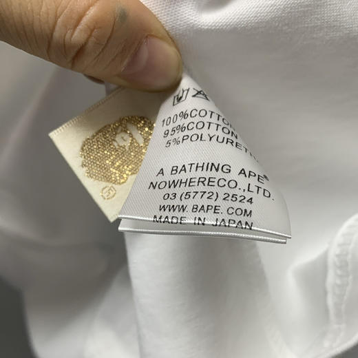 BAPE胸前满印洗水纯棉短袖T恤 商品图4