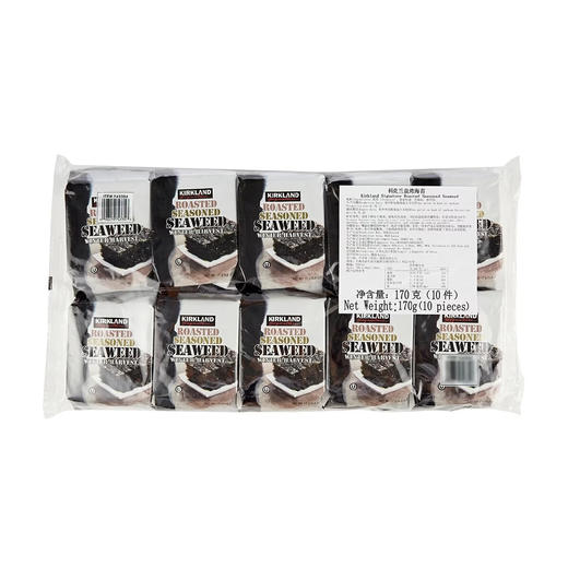 Costco 开市客 KIRKLAND 科克兰盐烤海苔 17g*5/10包 商品图0