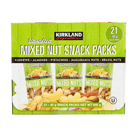 Costco 开市客 KIRKLAND 科克兰无盐综合坚果袋装 45g*21包