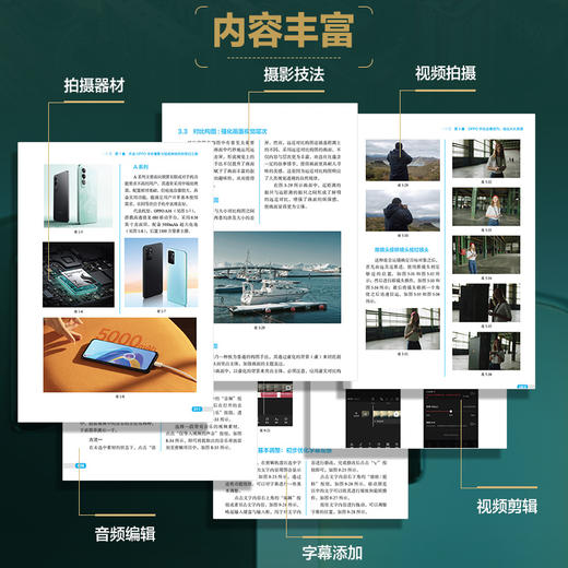 OPPO手机摄影与短视频拍摄一本通 手机摄影教程书籍针对OPPO手机摄影入门短视频拍摄制作后期照片视频拍摄技巧构图运镜 商品图2