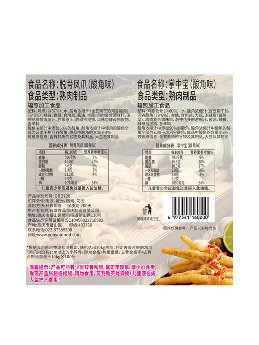 MM 山姆 有友 酸角脆双拼（脱骨凤爪+掌中宝）325g/650g 商品图7
