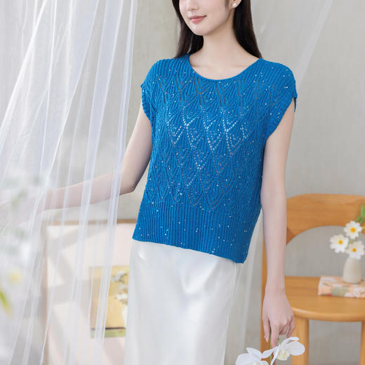 苏苏姐家月纹上衣手工diy衣服棒针毛线团自制材料包 商品图2