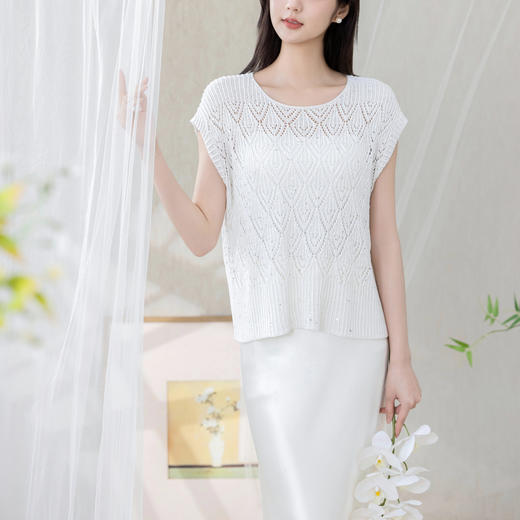 苏苏姐家月纹上衣手工diy衣服棒针毛线团自制材料包 商品图1