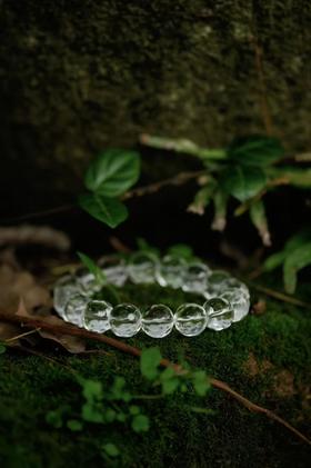 米马饰物 疗愈 6A级锤纹白水晶 对应头顶的顶轮连通内在平和、清理杂乱思绪
