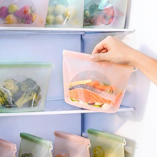 摩登主妇硅胶保鲜袋食品级密封袋可微波炉加热家用冰箱冷冻收纳袋 商品图0