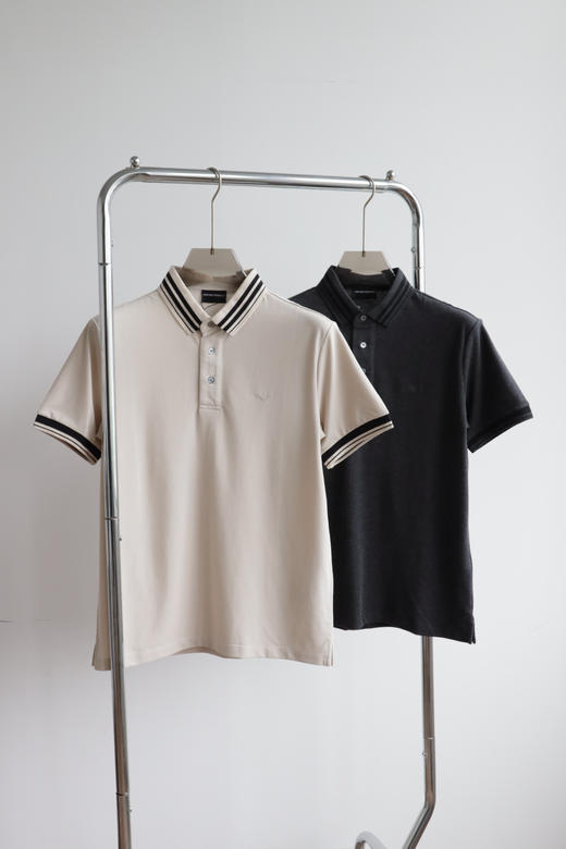 26 E.@ 撞色条纹Polo 翻领短袖T恤 TX741 商品图2