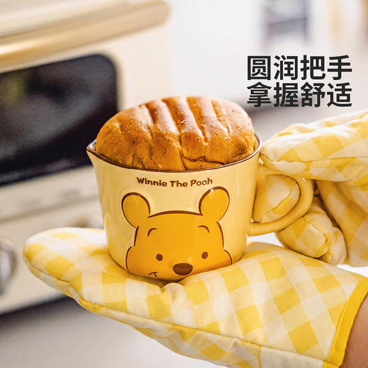 摩登主妇小熊维尼刻度牛奶杯儿童早餐杯子家用水杯可加热陶瓷量杯 商品图3