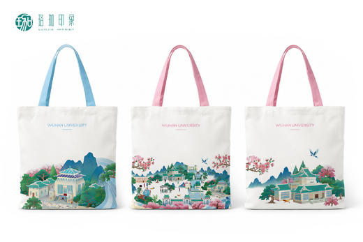 武大珞珈全景帆布袋 商品图0
