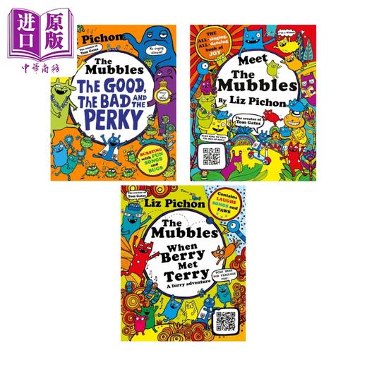 预售 【中商原版】桥梁漫画 微笑岛上的嘻哈一族 共3册 Meet the Mubbles 英文原版 儿童绘本故事书 幽默笑话 全彩漫画故事图画小说 商品图0
