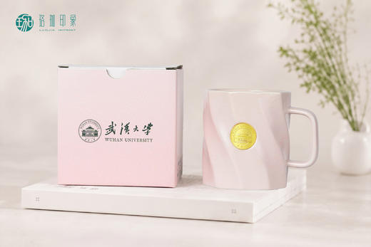 武大珞珈水纹铜章杯马克杯 商品图0