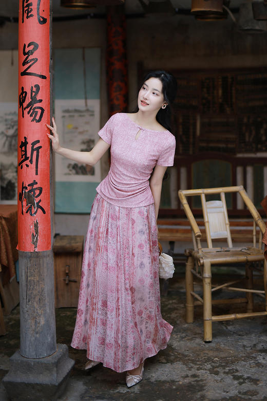 【多件多折】逸红颜明月优选 #「胭蔓」温婉新中式上衣，胭脂点染，东方水彩的诗意朦胧 商品图5