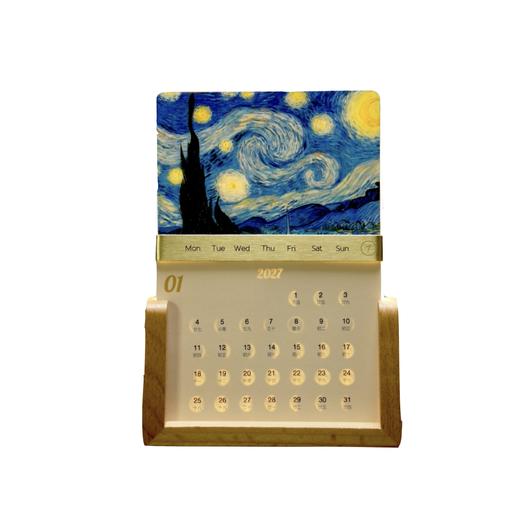 2027年分体式世界名画艺术发光台历月历小夜灯可定制生日毕业礼物 商品图5