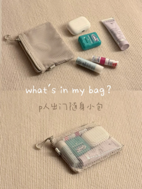 M*JI同款双拉链网格收纳包 PTZC网格包