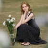 西遇法式波点连衣裙女2026年夏季新款黑色V领气质显瘦无袖中长裙10360081 商品缩略图2