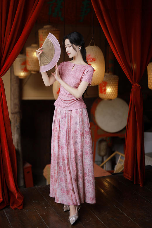 【多件多折】逸红颜明月优选 #「胭蔓」温婉新中式上衣，胭脂点染，东方水彩的诗意朦胧 商品图1