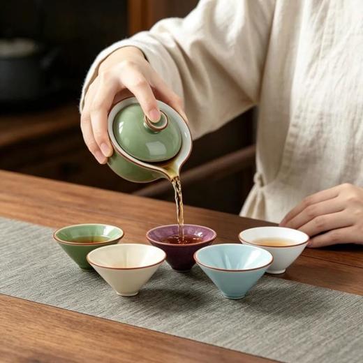 【超模君精选福利】拾物观心·五大名窑葫芦茶盏礼盒 ，再现宋瓷辉煌，握一盏福禄在手，揽尽东方雅韵 商品图8