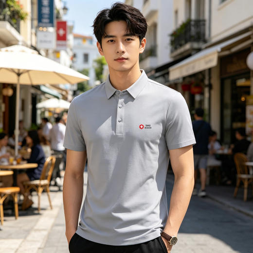 瑞士军工SWISS MILITARY  夏季高品质无痕冰丝男士翻领POLO衫 商品图10
