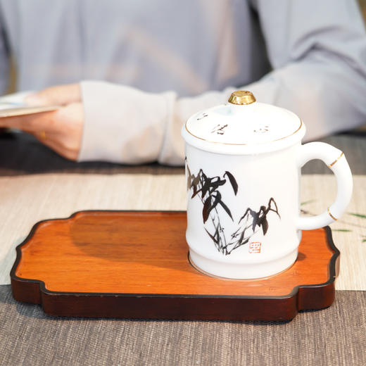 千年瓷都景德镇昌南影青瓷杯 玉竹清风大师手作 水滴款竹节款 景德镇美术馆副馆长 吴能先生作 商品图5