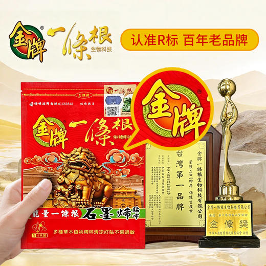 金牌一条根 台湾进口 百年老牌口碑王 金门筋骨守护神 5贴/袋 商品图2
