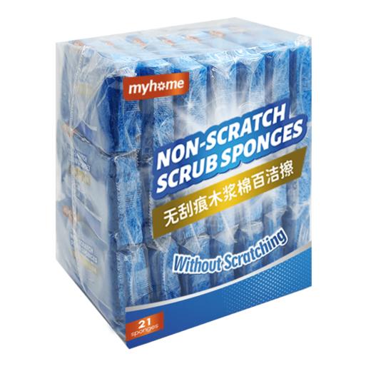 Costco 开市客 MYHOME无刮痕木浆棉百洁擦 21块*1包 商品图2