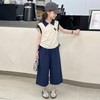 【清爽显瘦❗️气质百搭】女童夏季套装纯棉儿童POLO衫阔腿裤宝宝衣服女孩两件套童装女大童。xd★深秘心选 商品缩略图1