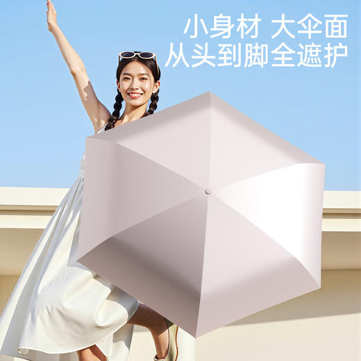 【高倍防晒 伸缩手柄】左都 新品钛银防晒太阳伞 晴雨两用伞 ZD2635 商品图5