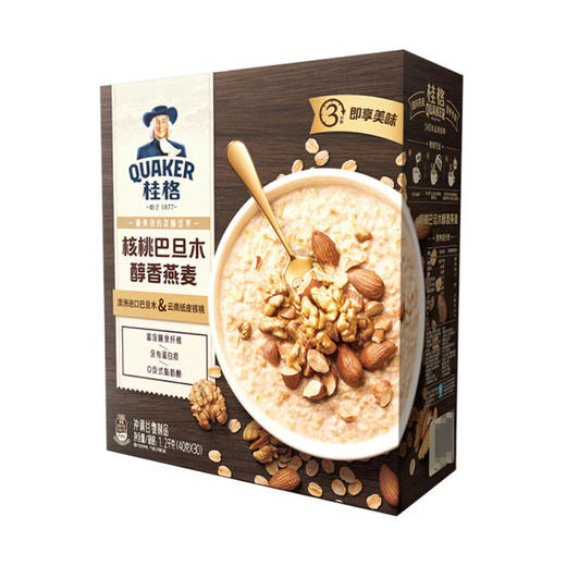 Costco 开市客 桂格核桃巴旦木麦片 40g*15/30包 商品图1
