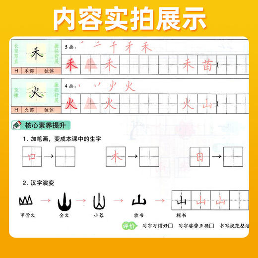 2026秋壹字匠心规范字同步书写能手荆霄鹏书小学生字帖一年级二三四五六七八年级上册正楷人教版教材同步字帖 商品图4