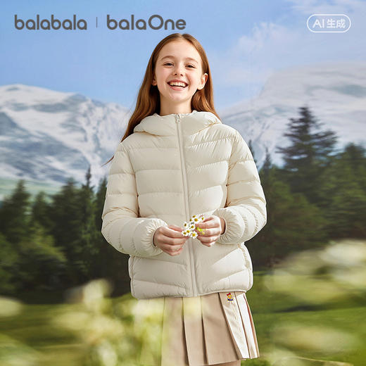 【balaOne】巴拉巴拉儿童轻薄羽绒服男女童冬季2026新款三防外套★ 商品图1