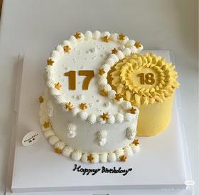 【日月同辉】 2磅生日蛋糕（东莞私人定制）