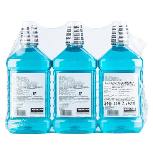 Costco 开市客 KIRKLAND 科克兰漱口水劲凉薄荷配方 1.5L*3瓶 商品图1