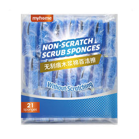 Costco 开市客 MYHOME无刮痕木浆棉百洁擦 21块*1包