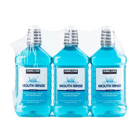 Costco 开市客 KIRKLAND 科克兰漱口水劲凉薄荷配方 1.5L*3瓶