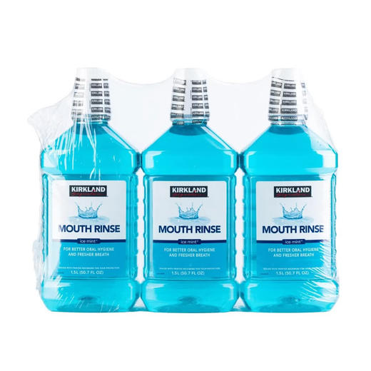 Costco 开市客 KIRKLAND 科克兰漱口水劲凉薄荷配方 1.5L*3瓶 商品图0