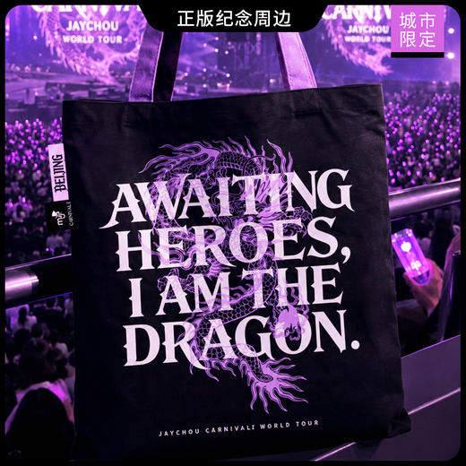 《北京龙拳》周杰伦MRJ北京限定嘉年华龙拳单肩帆布包城市限定包 商品图3