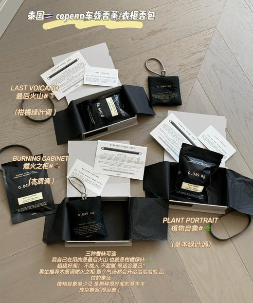 泰国订单copenn 车载香氛/衣橱香氛三个香调062409 商品图2