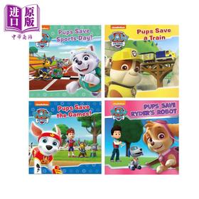 【中商原版】Paw Patrol 汪汪队历险记共4册 Meet the Mighty Twins Save a Train Ryders Robot Sports 英文原版儿童绘本故事