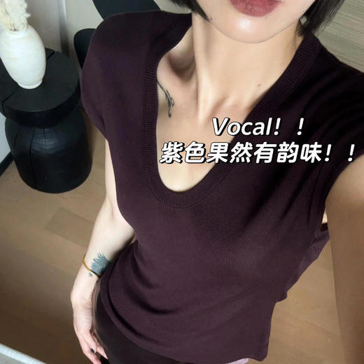 勃肯第紫小飞袖T恤 商品图3