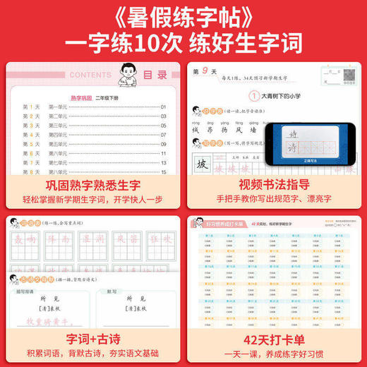 2026秋一本一起写暑假作业暑假阅读暑假口算应用题暑假练字帖小学一升二升三升四升五升六年级语文数学英语人教版暑假作业 商品图3
