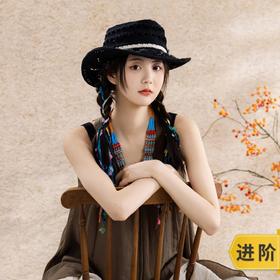 苏苏姐家复古牛仔帽手工diy编织钩针云小骨毛线团自制帽子材料包预