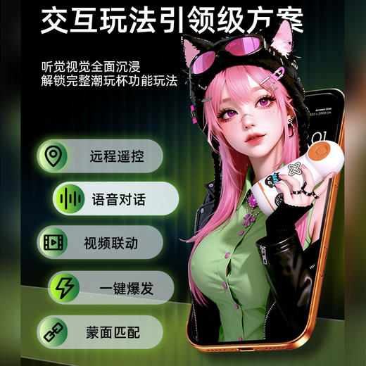 GALAKU 电动潮玩飞机杯 10频震动 app控制 商品图2
