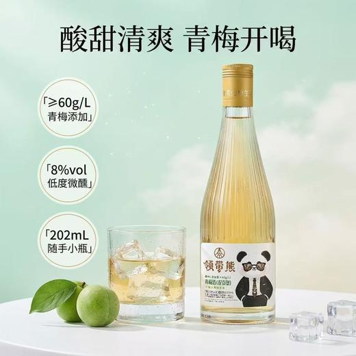【五粮液仙林生态酒业出品】领带熊 青梅果酒 青梅清新 酸甜清爽 202ml/瓶 商品图3