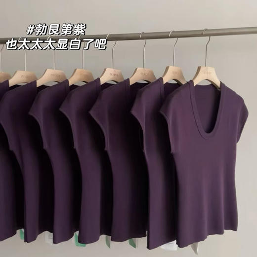 勃肯第紫小飞袖T恤 商品图4