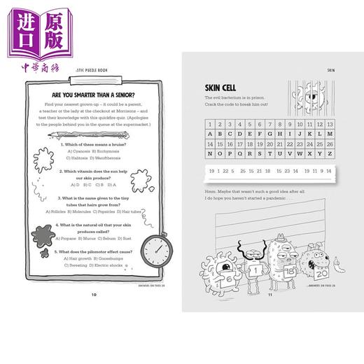 预售 【中商原版】亚当凯 神奇的便便谜题书 Adam Kay Kay's Anatomy The Poo-tastic Puzzle Book 英文原版 儿童谜题书 7岁以上 商品图3