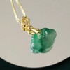 「山水之间」系列非洲翠饰品合集 ，玉料底色纯净飘花，冰感十足，像揉碎的春光凝在玉中 商品缩略图9
