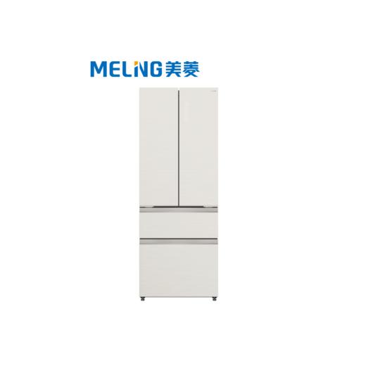美菱 冰箱 BCD-420WFP9BZ 玉纱杏 420升 法式多门冰箱 中间开 电脑控温 变频 智能除霜 风冷无霜 一级能效 商品图0