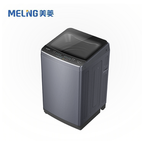 美菱 洗衣机 Y7AB100 全自动洗衣机 10公斤 一键智洗 波轮 黛蓝灰 下排水 一级能效 阻尼钢化玻璃盖板