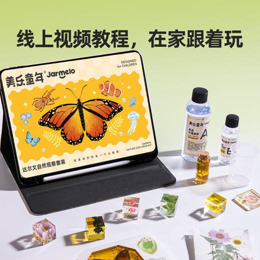 【走进自然 探索物理】美乐童年达尔文&达芬奇实验套装 相框/书签/挂件/琥珀diy玩具 投石机/桨轮船/物理科学实验科技小制作 商品图3